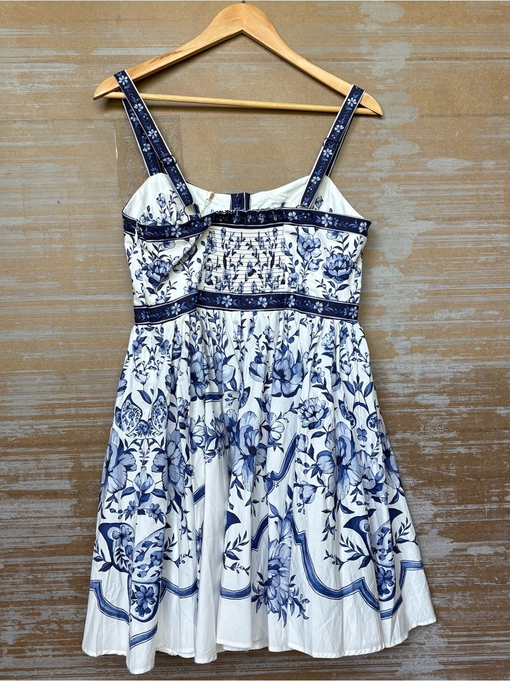 Farm Rio NWT Porcelain Garden Mini Dress Boho Preppy Tropical Womens M - Picture 5 of 9